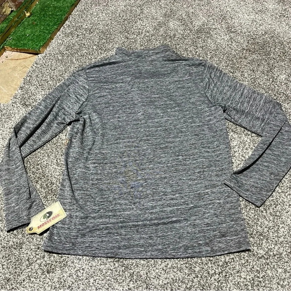 Mossy Oak Mens 1/4 Quarter Zip Zipper Dri fit Large Camo Outdoors NWT - Picture 8 of 8